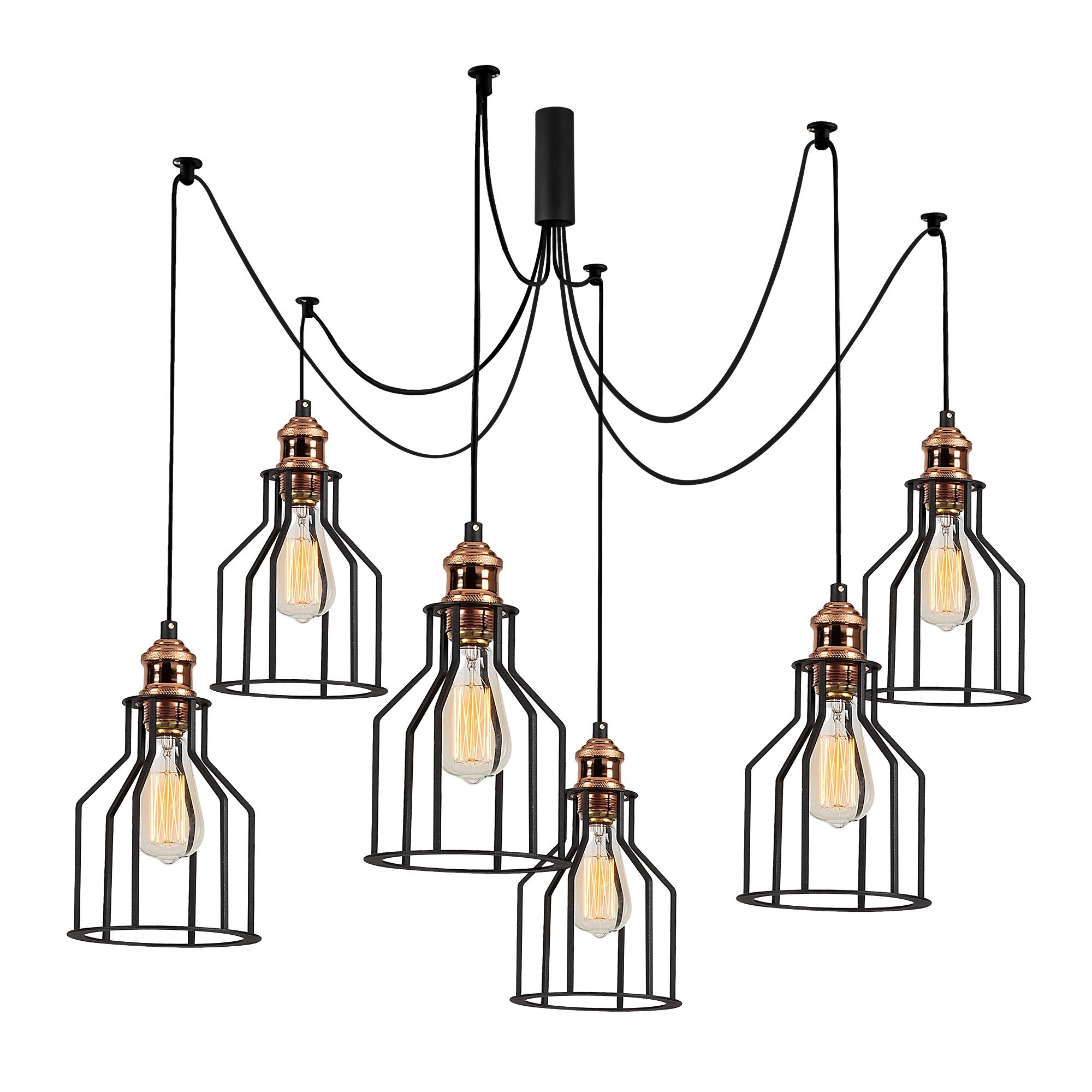 Alacati Lustre | CORPS EN MÉTAL | Noir - Image 3