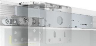 Amortissement de l'ouverture/collision pour armoires coulissantes à 2 portes