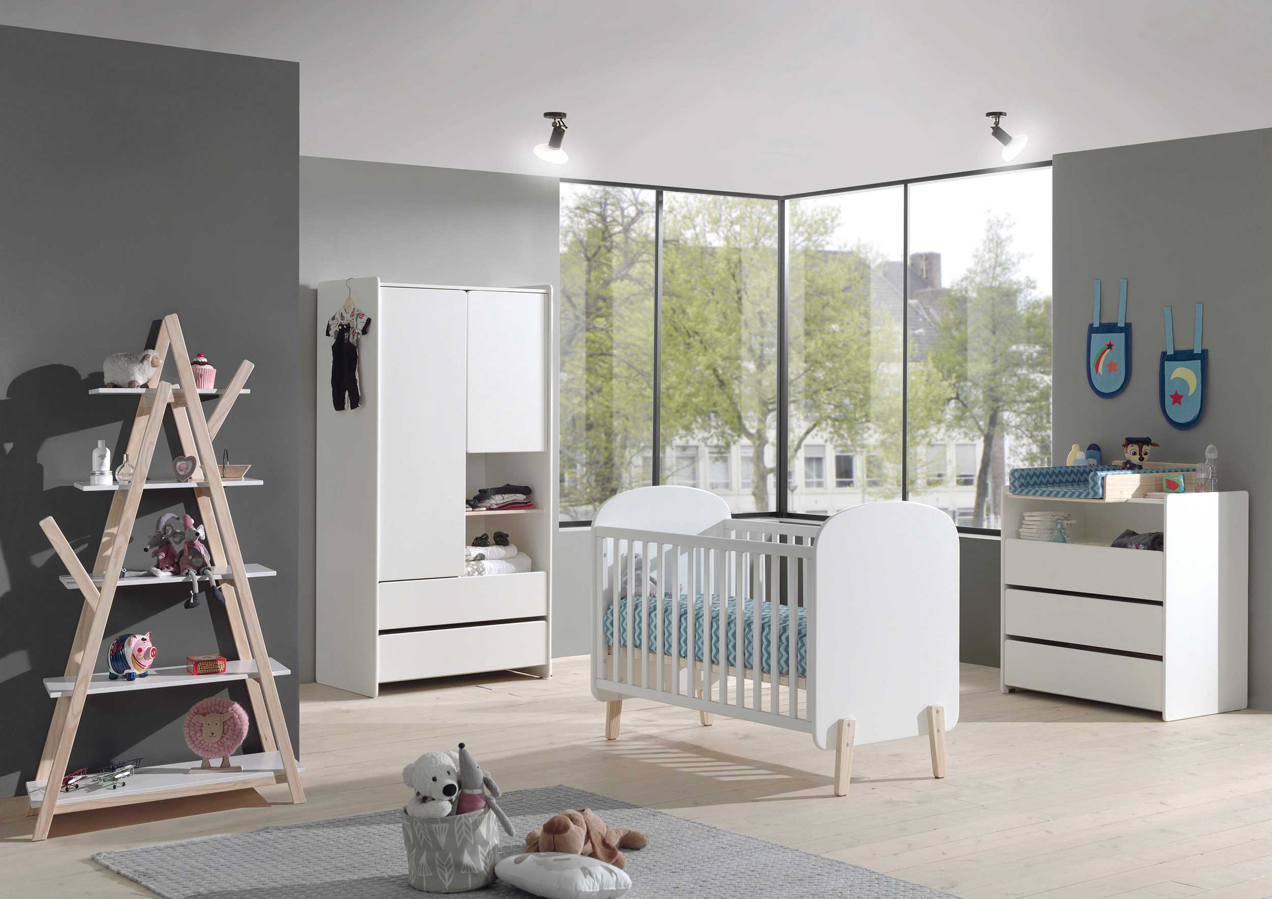 Armoire 2 portes Kiddy - blanc - Image 7