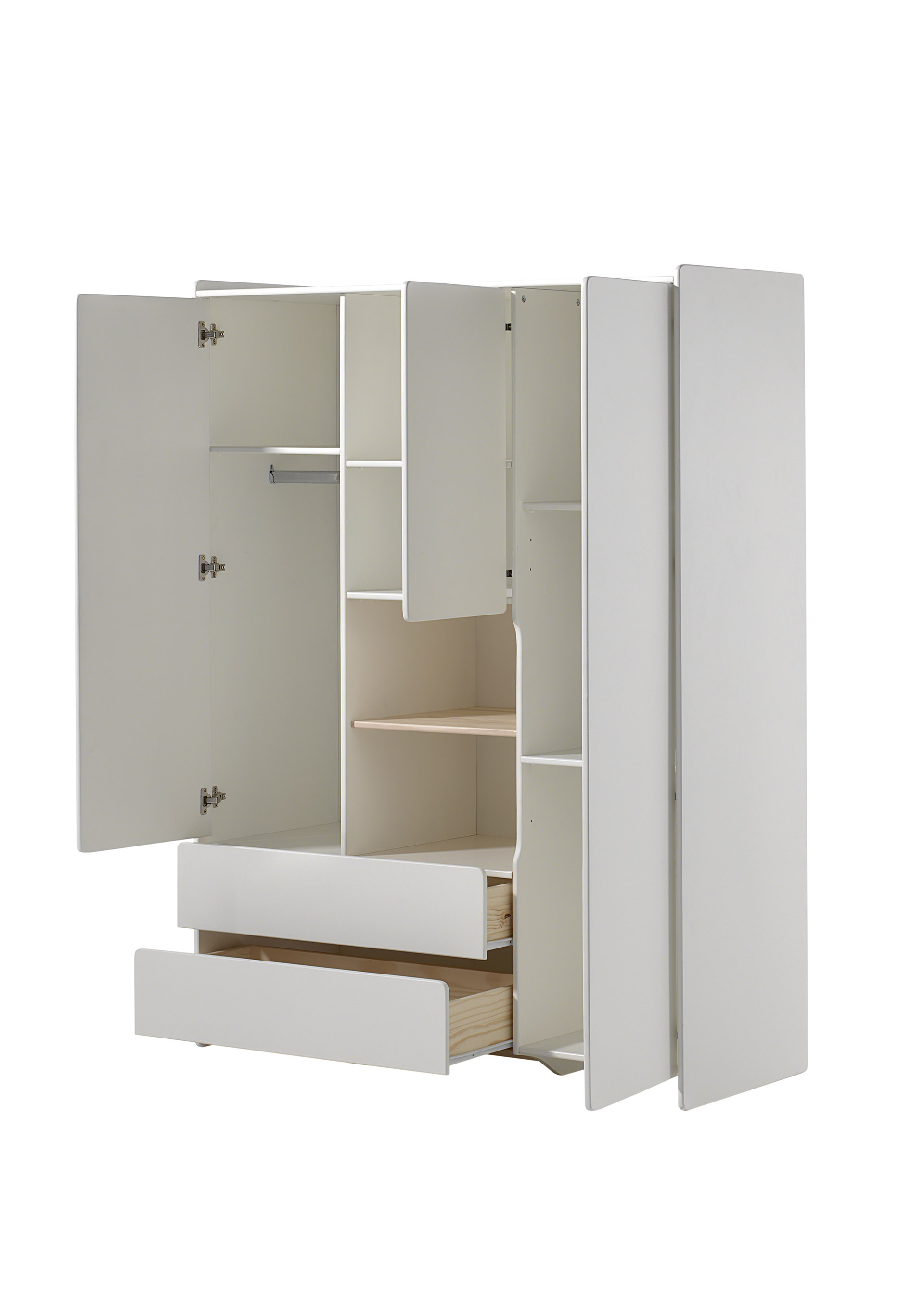 Armoire 3 portes Kiddy - blanc - Image 5