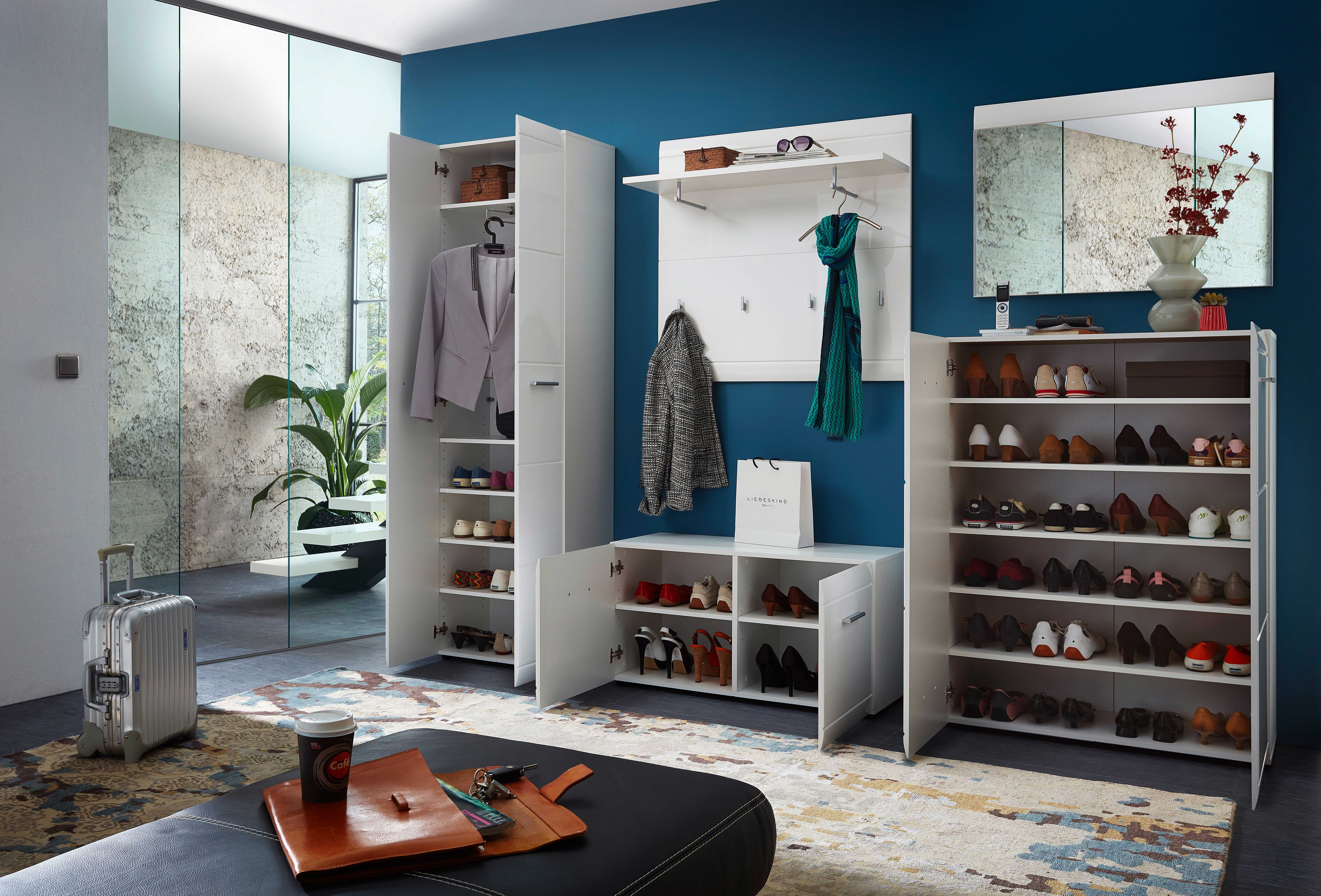 Armoire à chaussures Allan 90cm avec 2 portes - blanc - Image 6