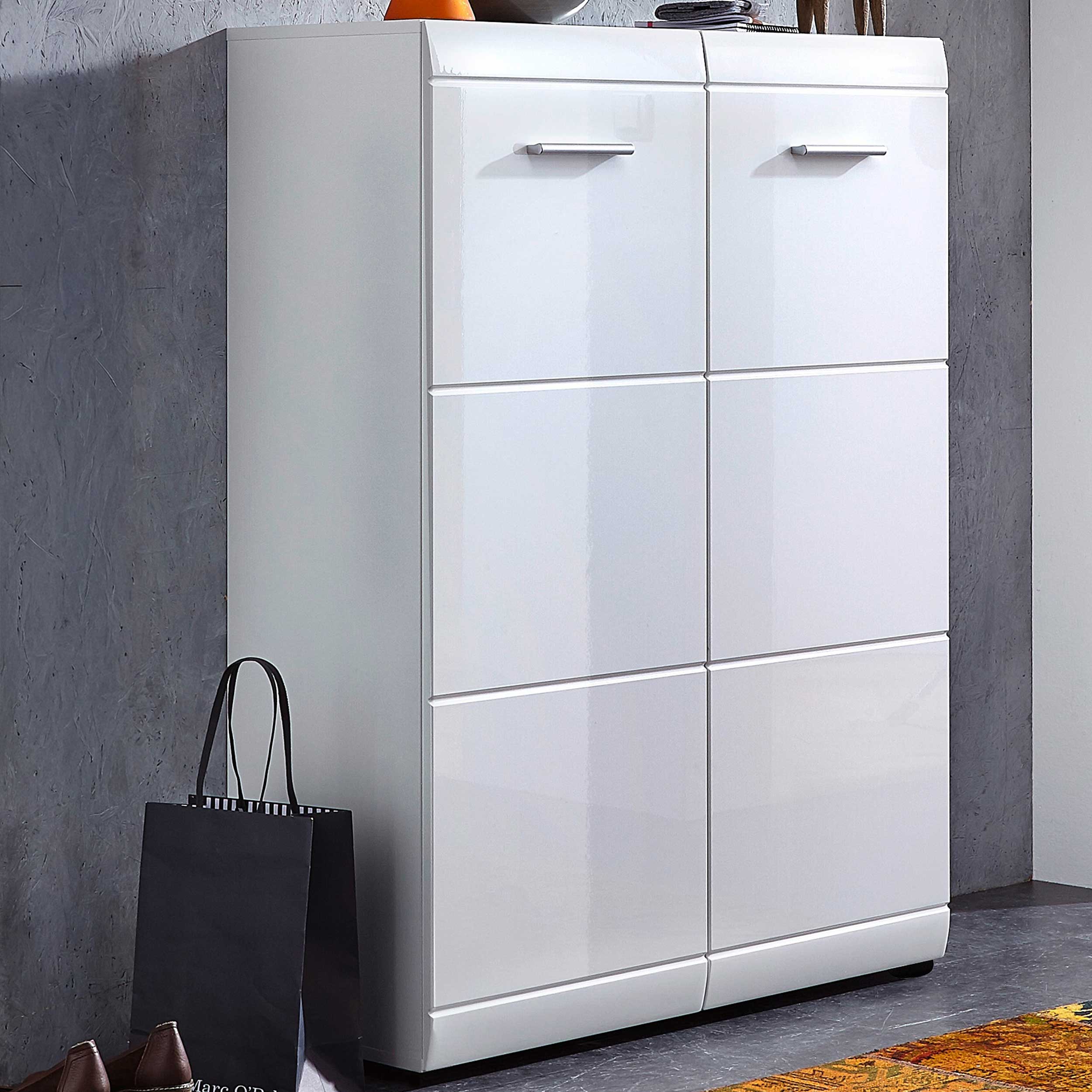 Armoire à chaussures Allan 90cm avec 2 portes - blanc - Image 7