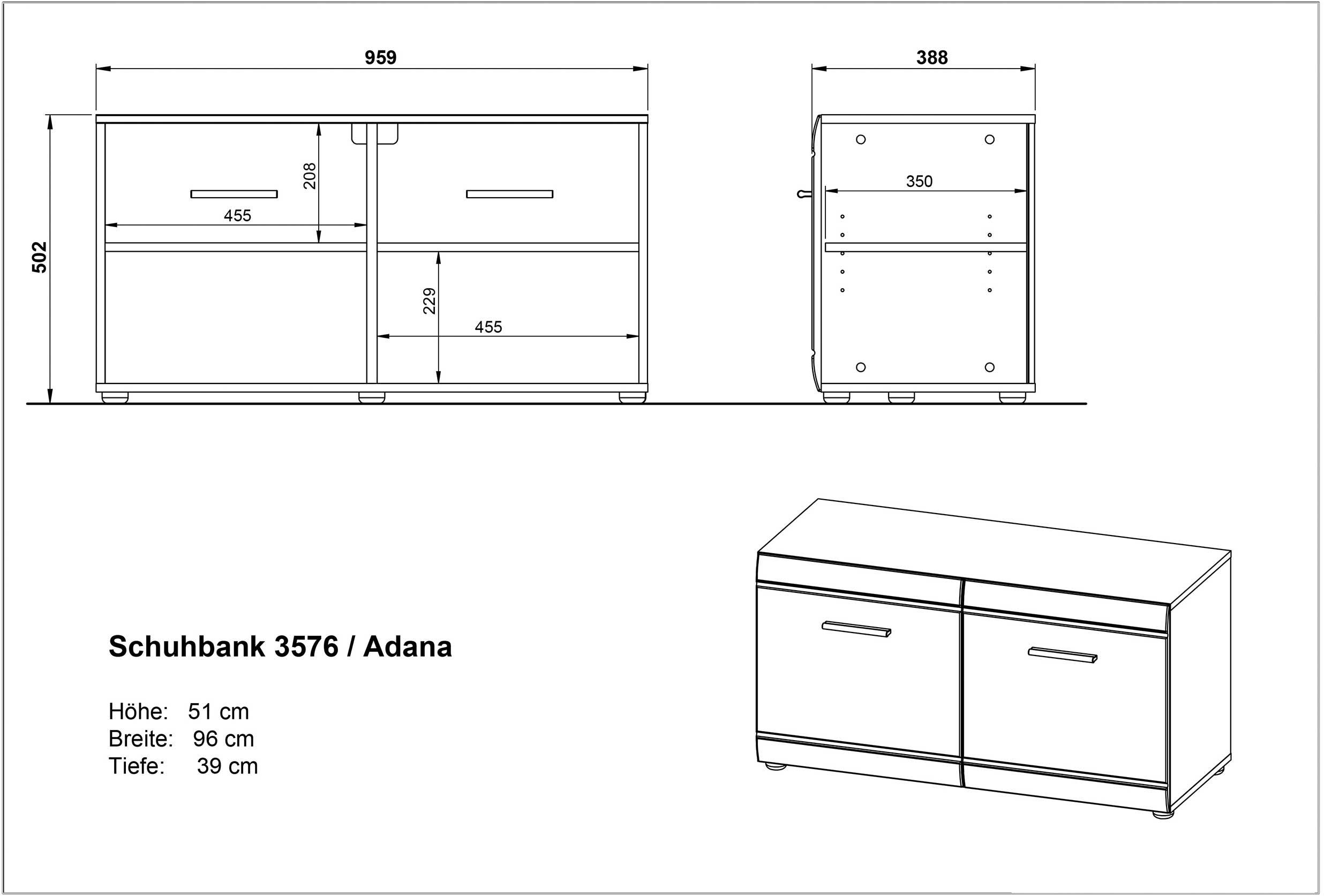 Armoire à chaussures Allan 96cm avec 2 portes - blanc - Image 3