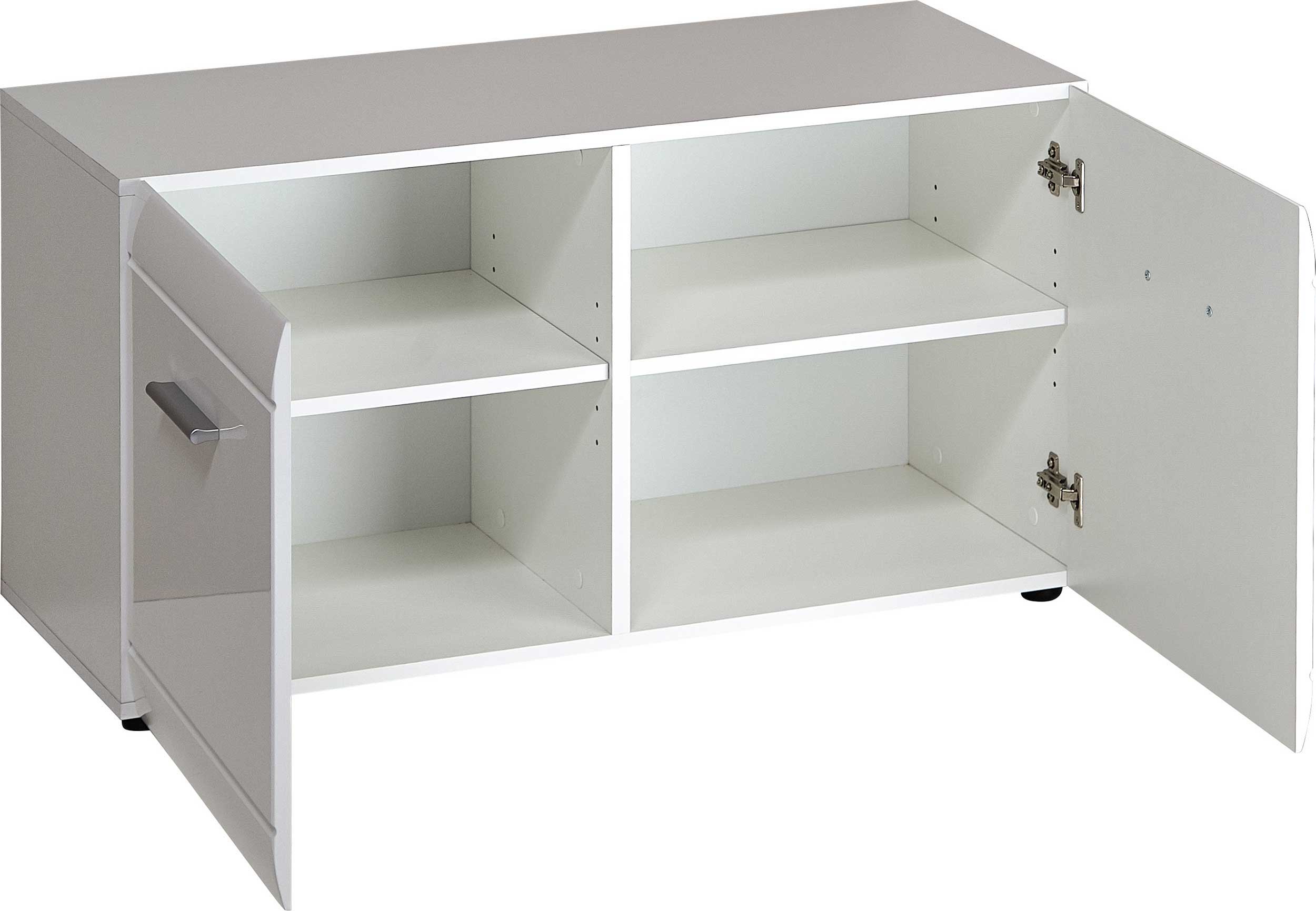 Armoire à chaussures Allan 96cm avec 2 portes - blanc - Image 4