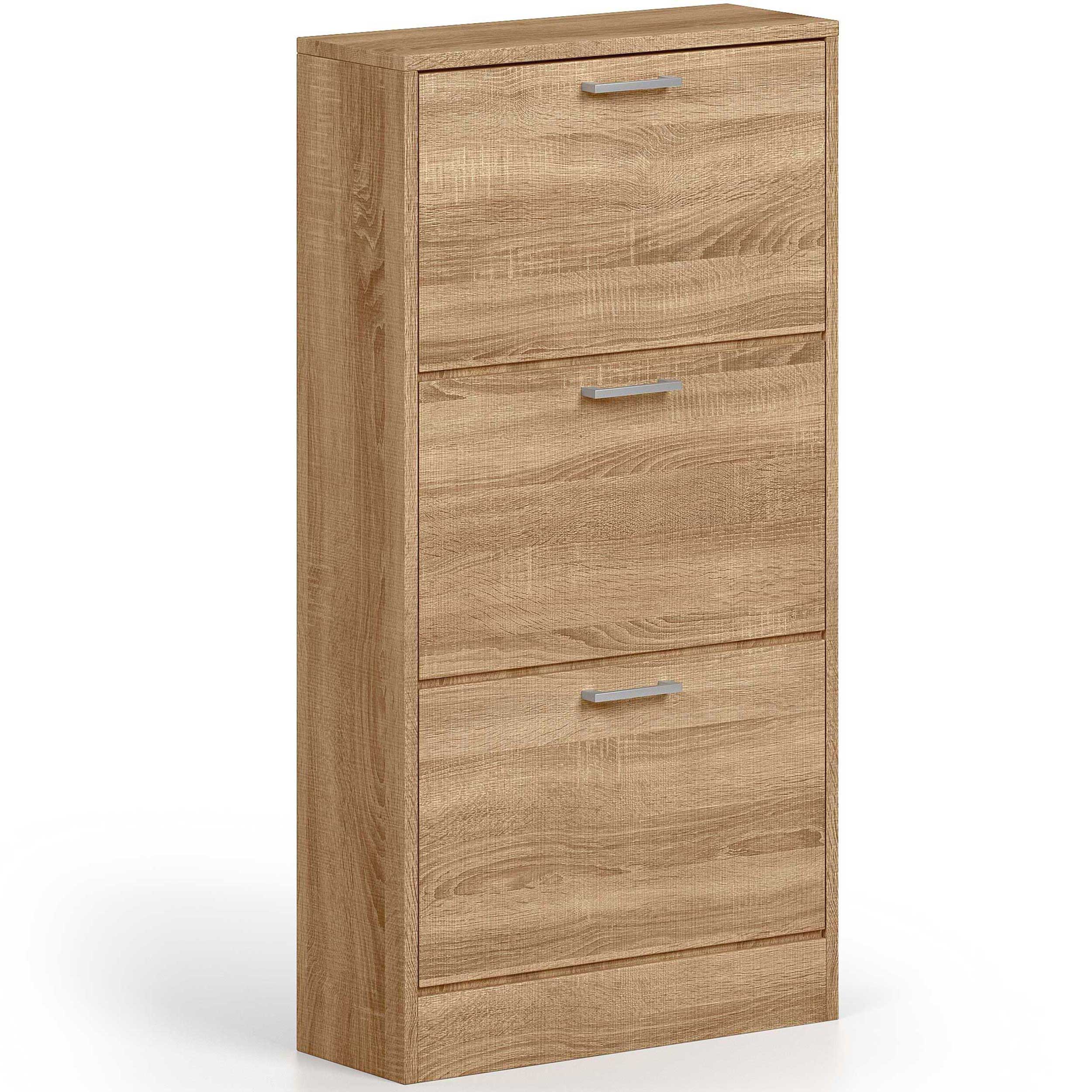 Armoire à chaussures Carini 3 tiroirs - sonoma clair - Image 5