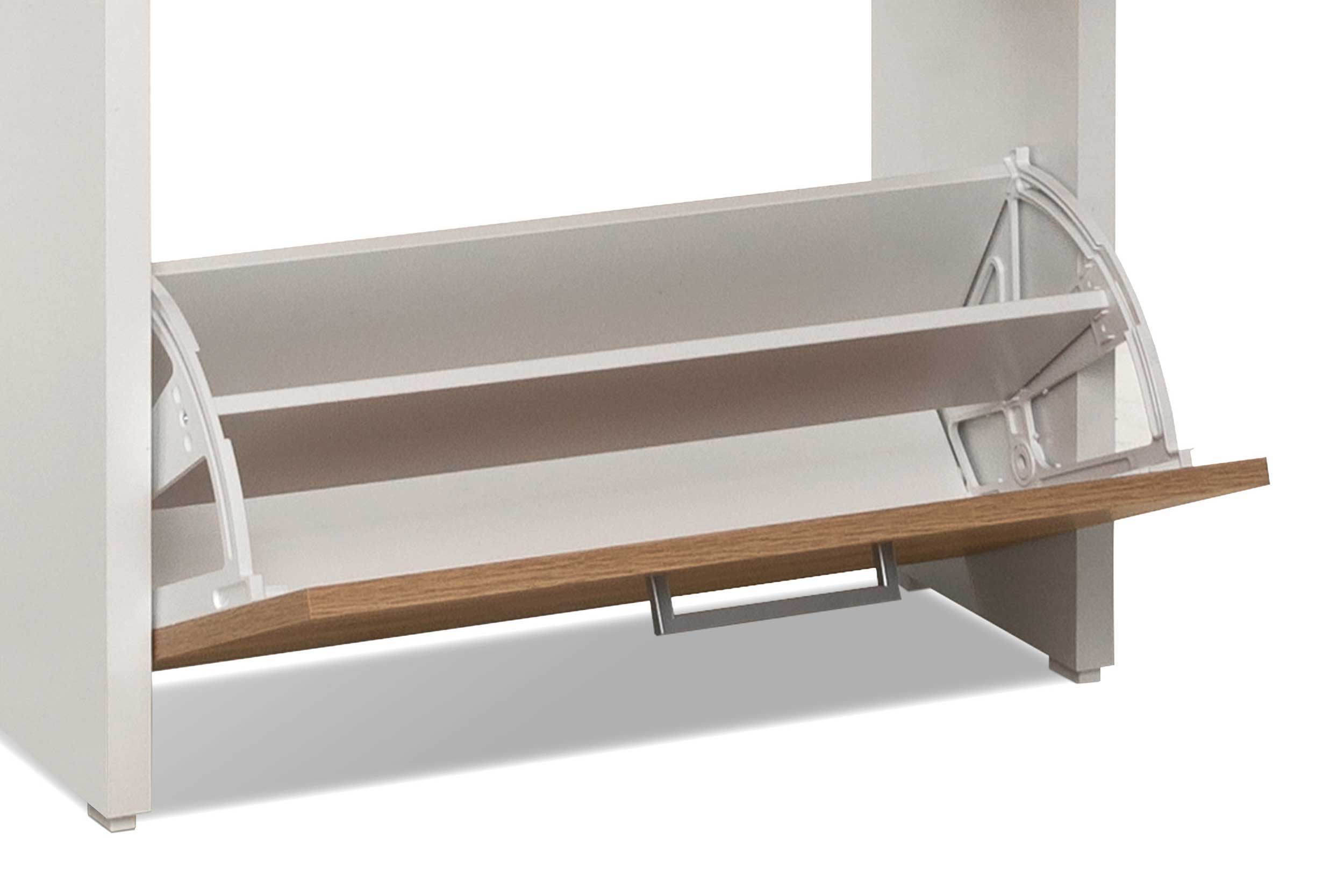 Armoire à chaussures Fulda 4 tiroirs - blanc/chêne - Image 5