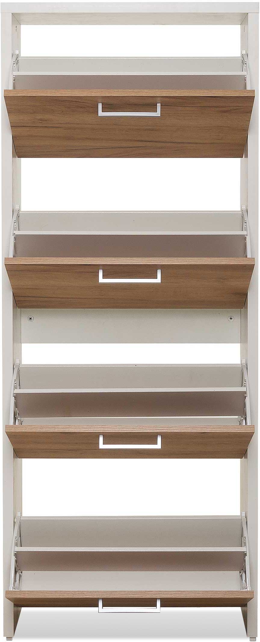 Armoire à chaussures Fulda 4 tiroirs - blanc/chêne - Image 6