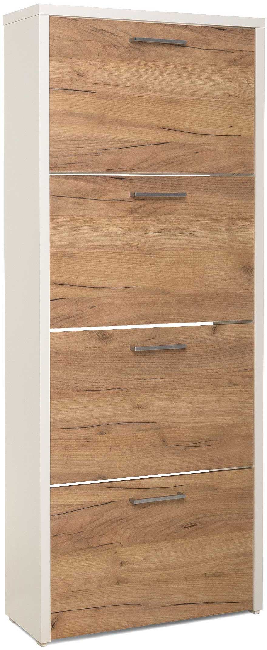 Armoire à chaussures Fulda 4 tiroirs - blanc/chêne - Image 9