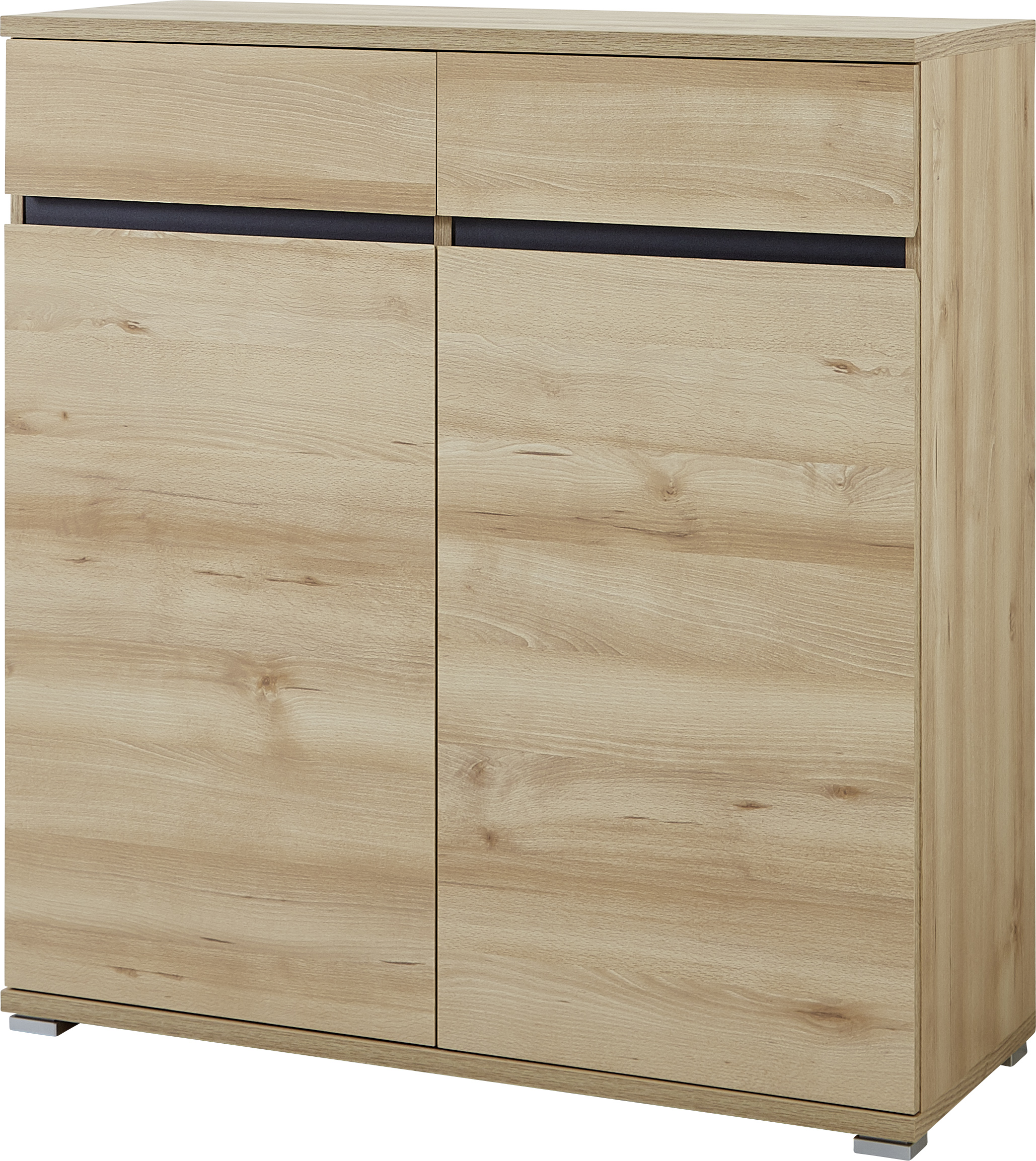 Armoire à chaussures Lissandro 96cm avec 2 portes & 2 tiroirs - hêtre - Image 7