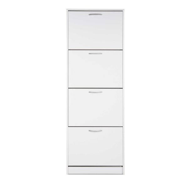 Armoire à chaussures Maicon 58cm 4 portes - blanc