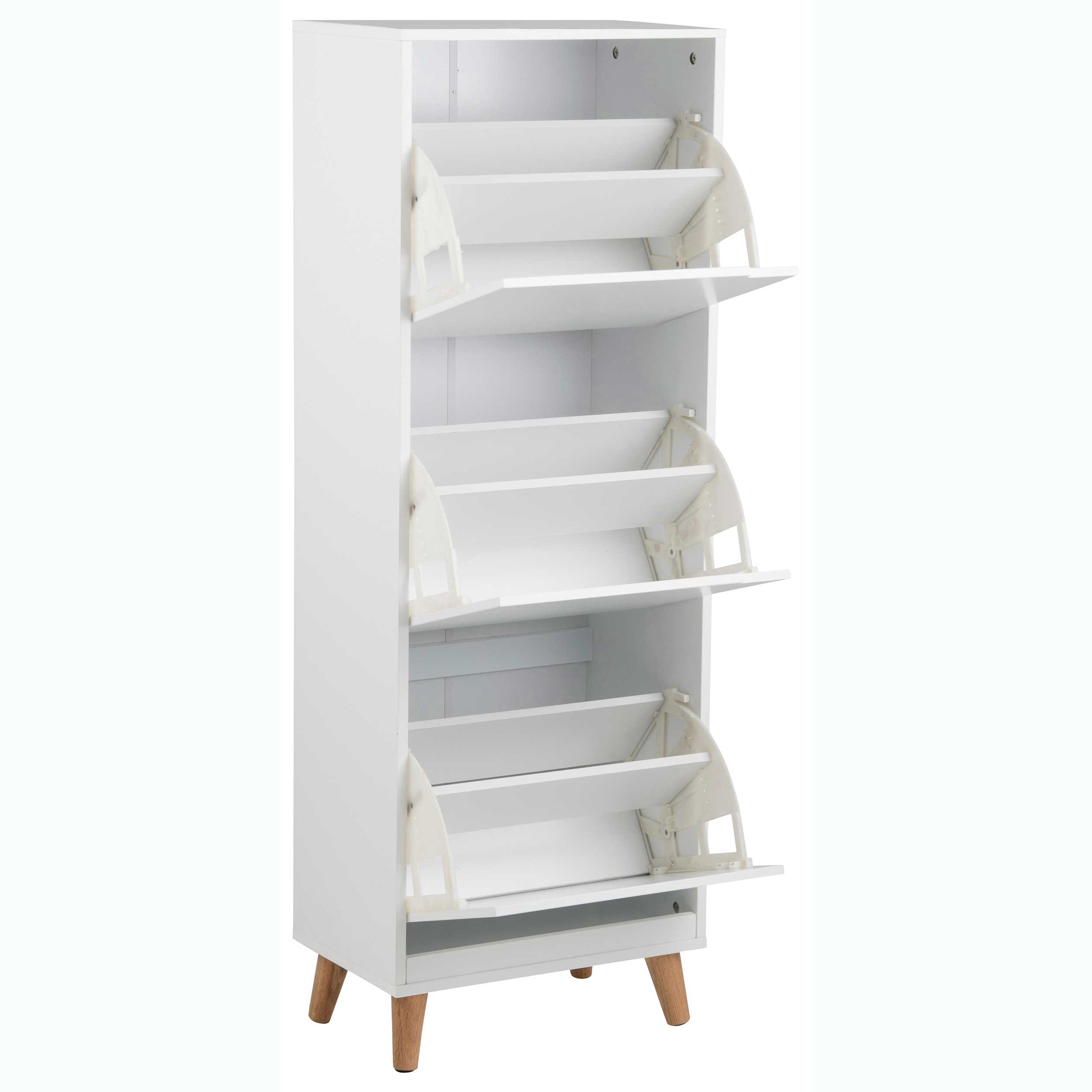 Armoire à chaussures Mistra 47cm, 3 portes - blanc - Image 6