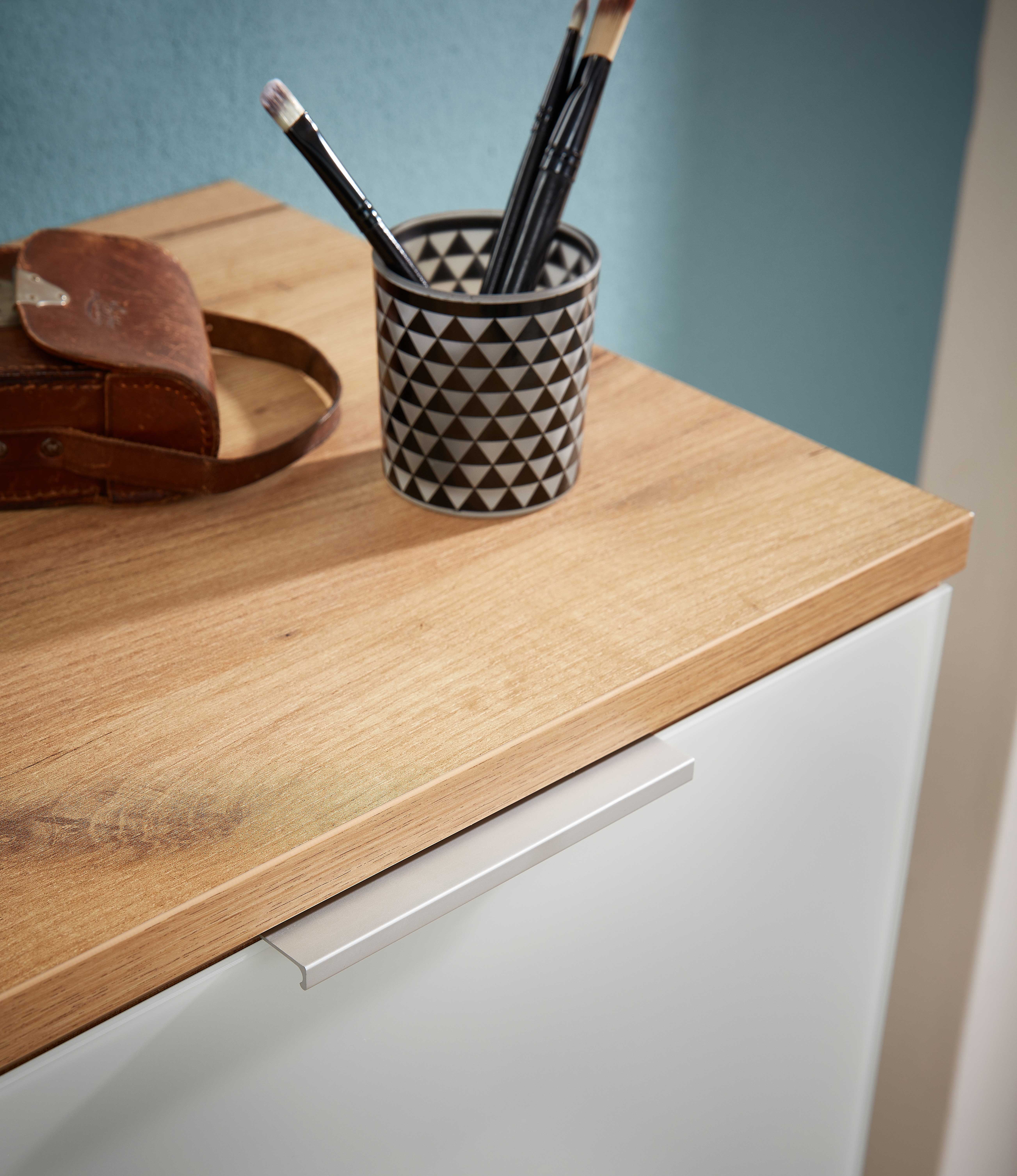 Armoire à chaussures Tille 134cm avec 3 portes - blanc/chêne - Image 2