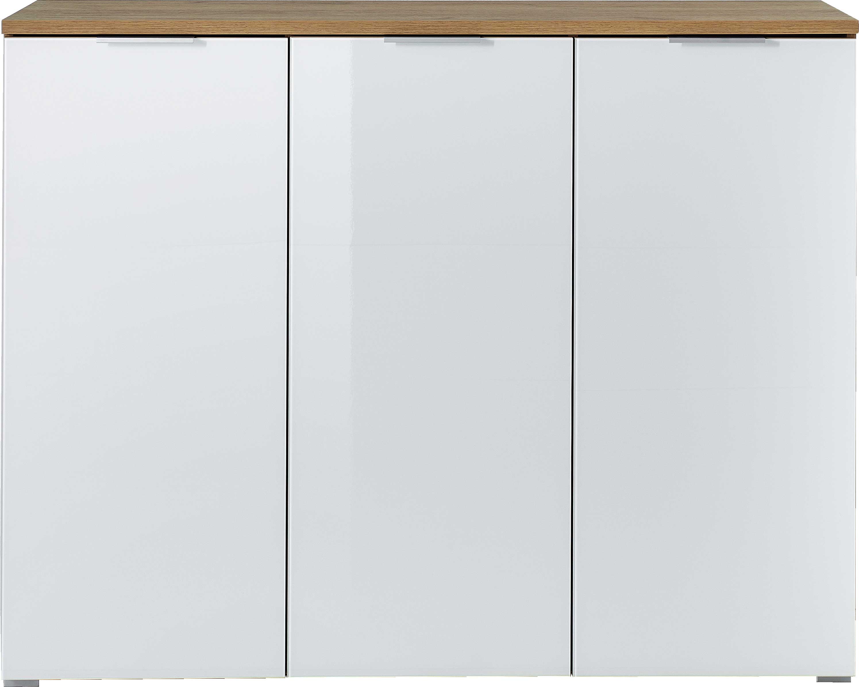 Armoire à chaussures Tille 134cm avec 3 portes - blanc/chêne - Image 4