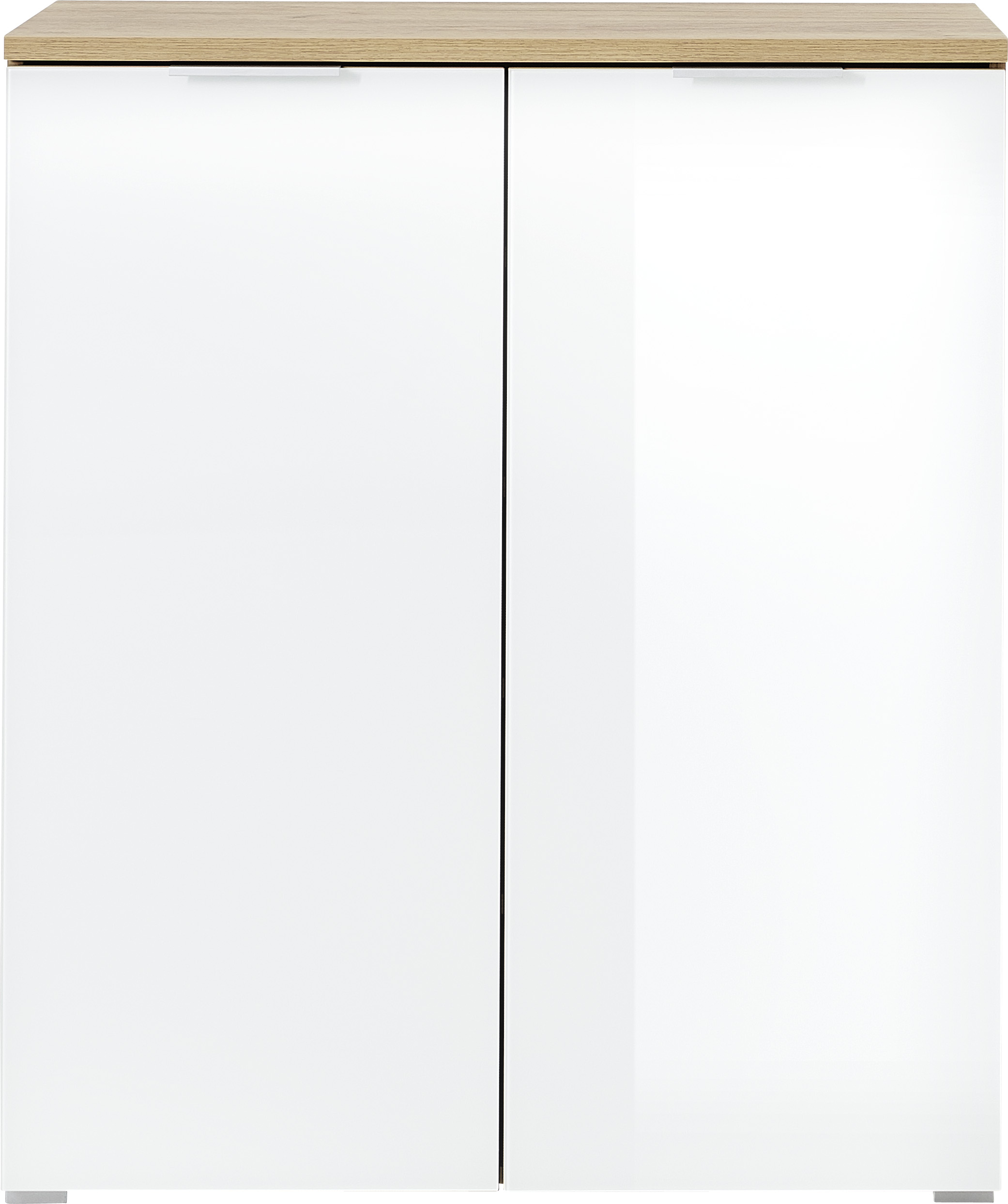 Armoire à chaussures Tille 89cm avec 2 portes - blanc/chêne - Image 3
