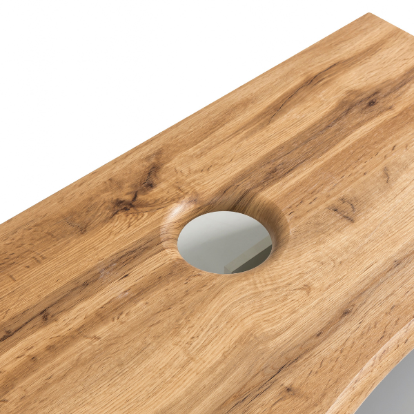 Armoire à lavabo Vikas 101cm 2 tiroirs - chêne - Image 8