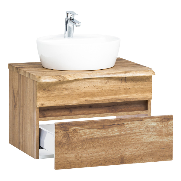 Armoire à lavabo Vikas 61cm 2 tiroirs - chêne - Image 11