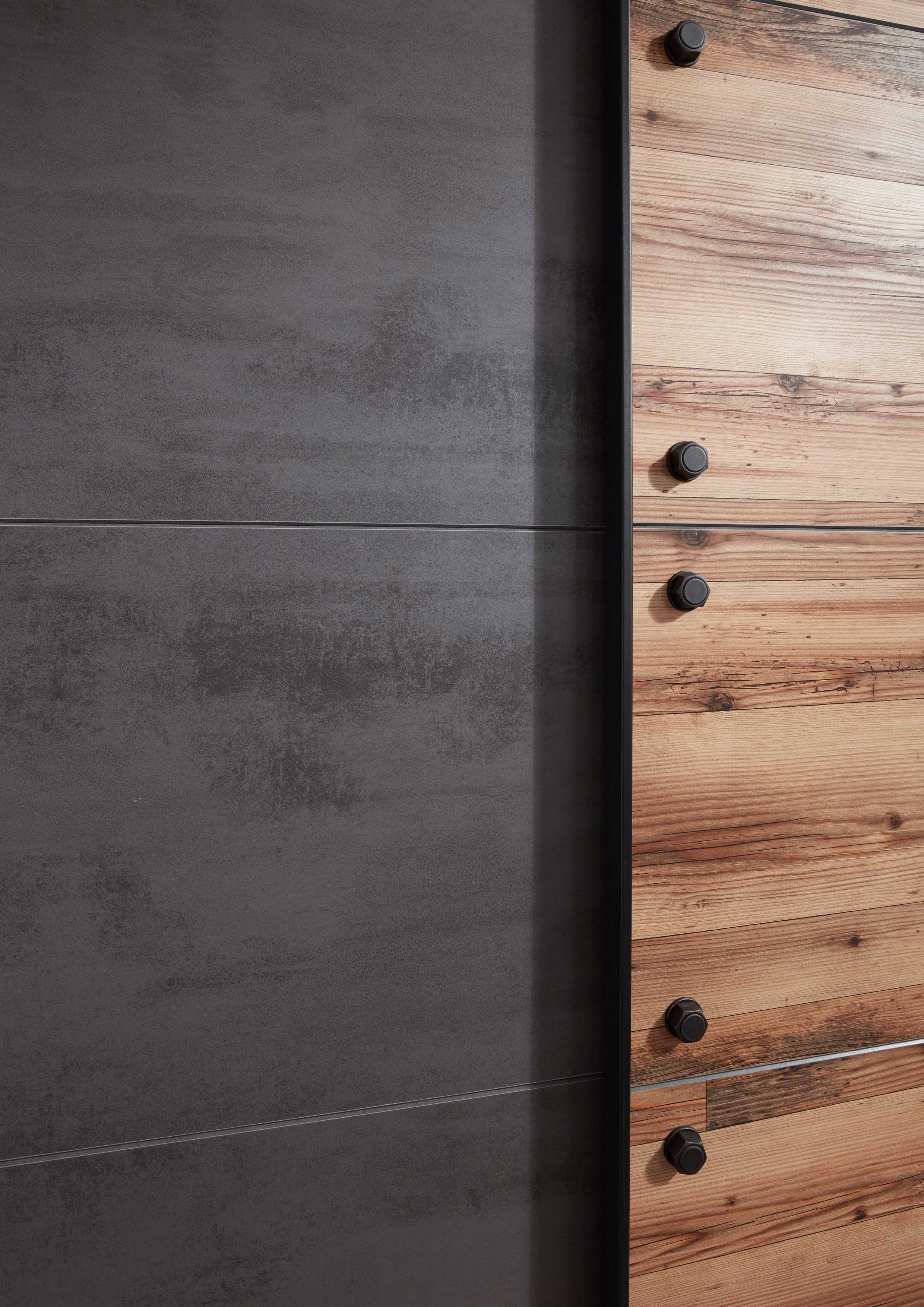 Armoire à vêtements Kalas 270cm avec 2 portes - gris/brun - Image 4