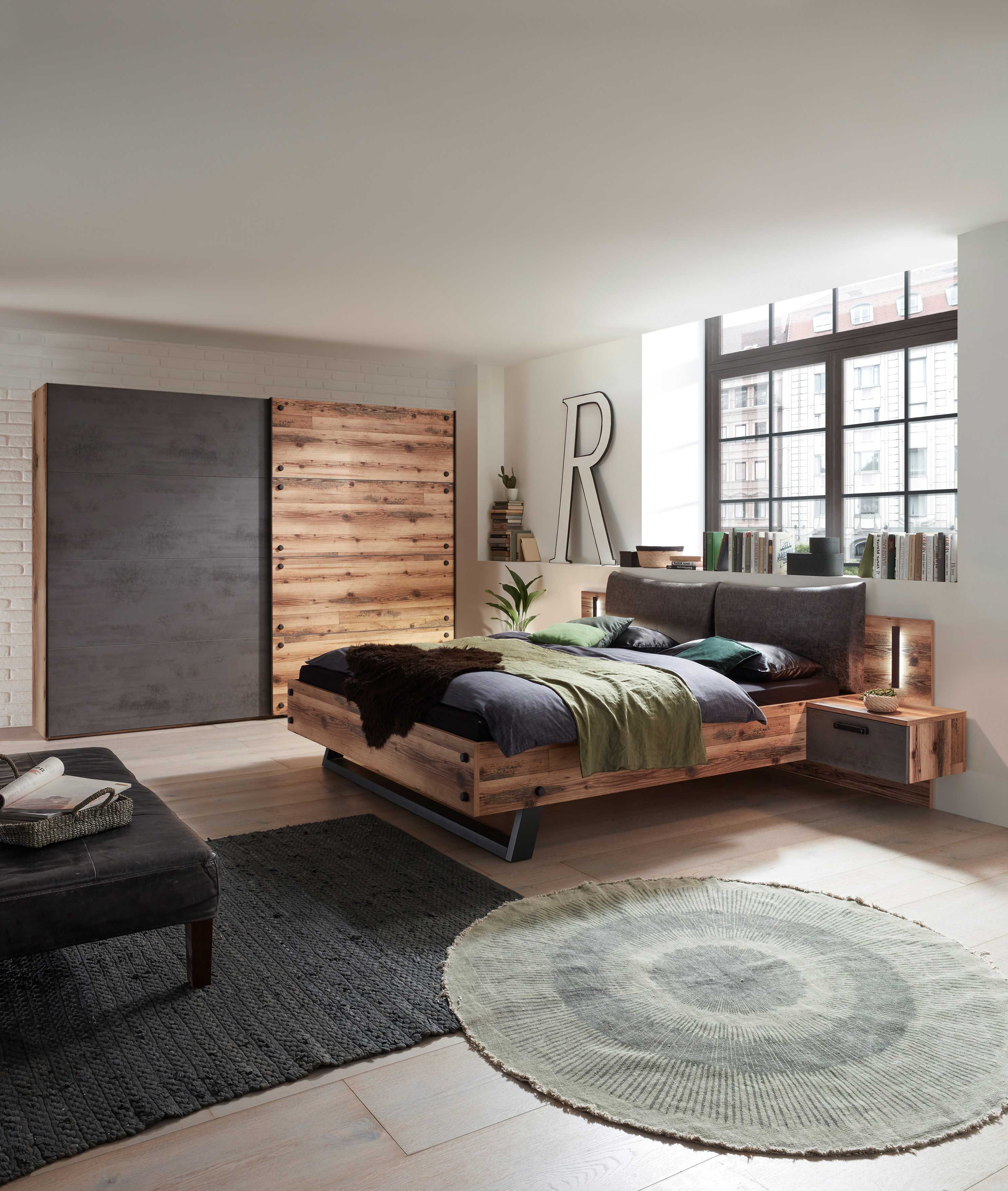 Armoire à vêtements Kalas 270cm avec 2 portes - gris/brun - Image 5