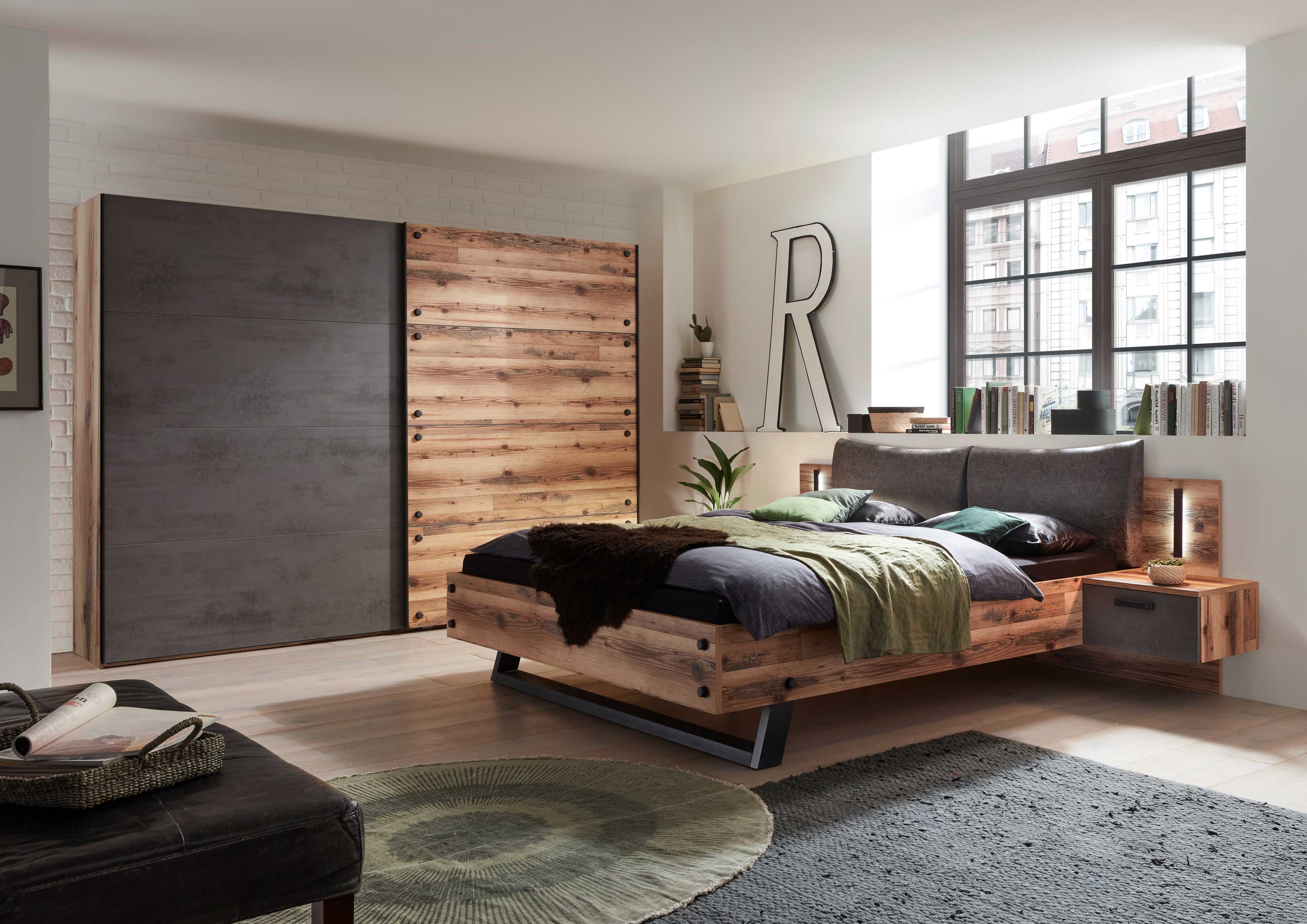 Armoire à vêtements Kalas 270cm avec 2 portes - gris/brun - Image 6