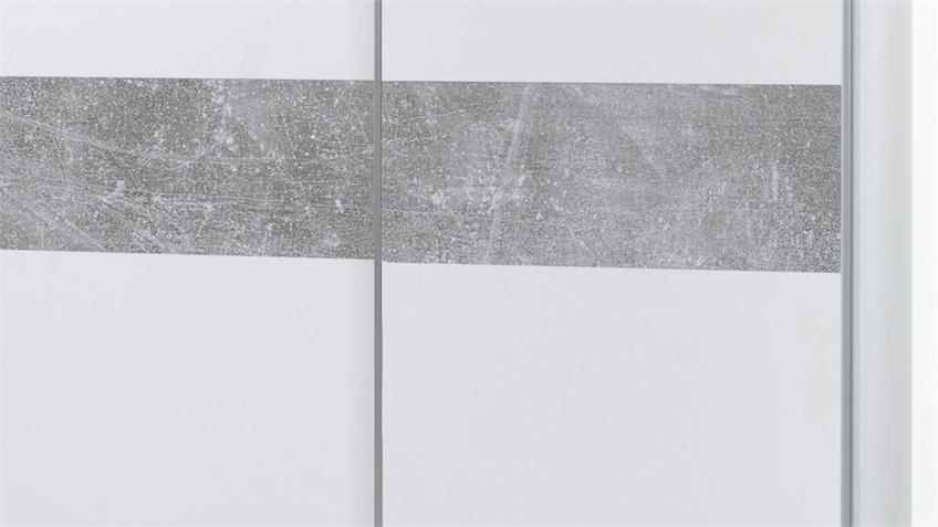 Armoire à vêtements Salamanca 170cm avec 2 portes - blanc/béton - Image 3