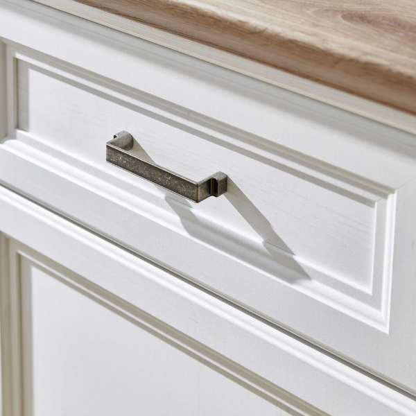 Armoire à vin Samine 66cm pour 6 bouteilles 1 porte & 1 tiroir - blanc/chêne - Image 2