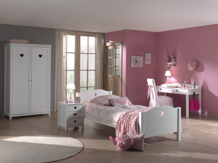 Armoire Amori filles - avec 2 portes - blanc - Image 3