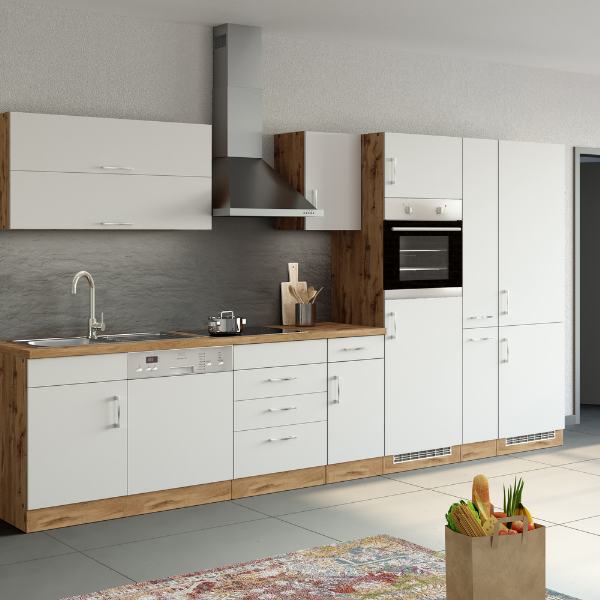 Armoire apothicaire Sorrella 30cm 2 tiroirs - blanc/chêne - Image 4