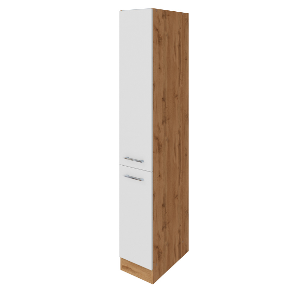 Armoire apothicaire Sorrella 30cm 2 tiroirs - blanc/chêne - Image 1