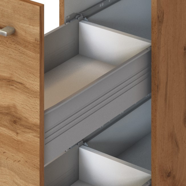 Armoire apothicaire Sorrella 30cm 2 tiroirs - chêne - Image 5