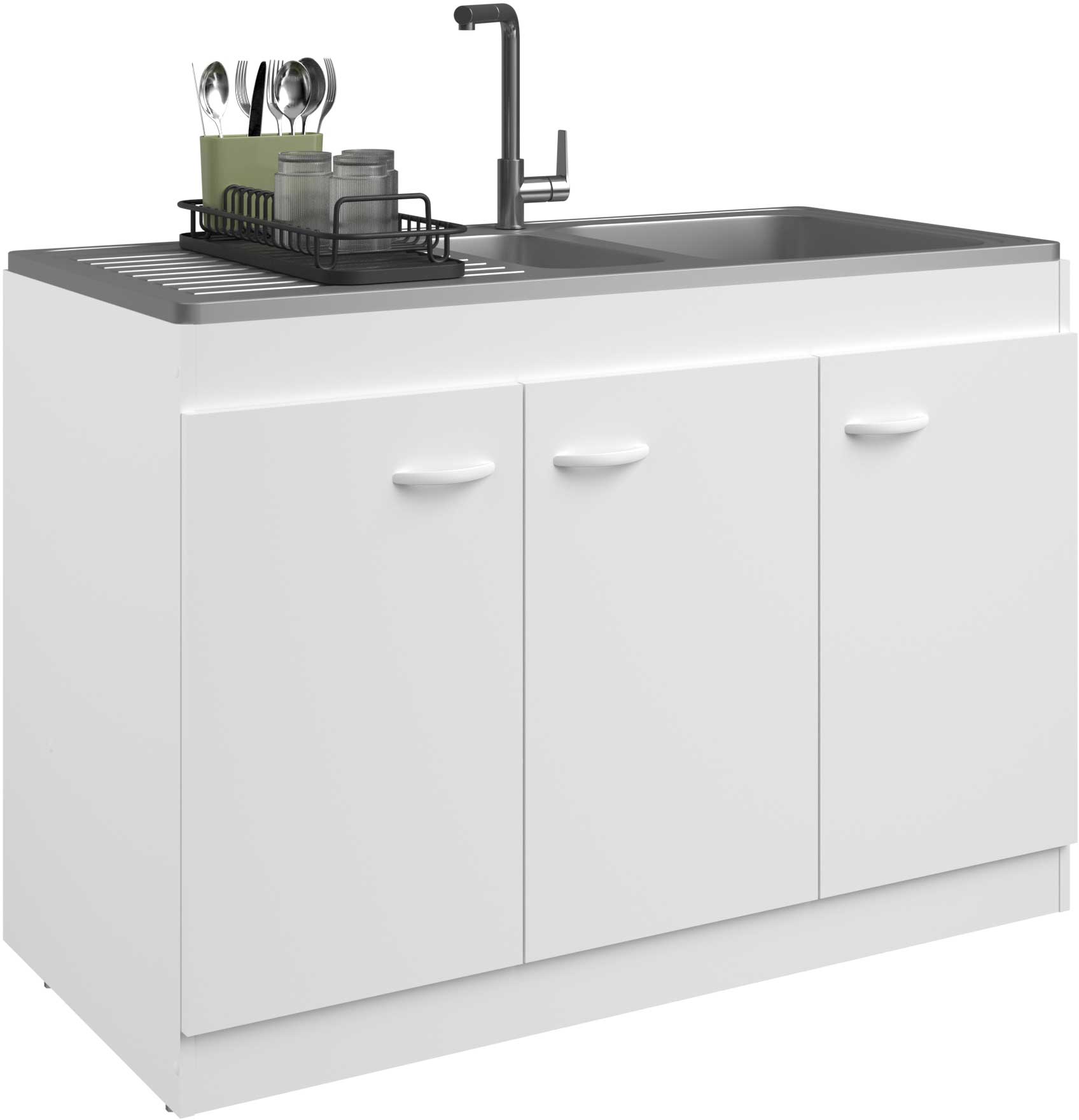 Armoire basse pour évier avec 3 portes (120 cm). - Image 7