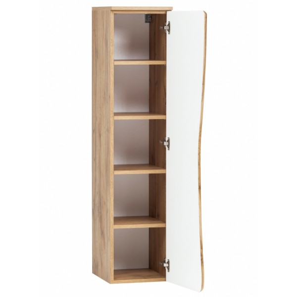 Armoire colonne Karan 37cm 1 porte - chêne - Image 8