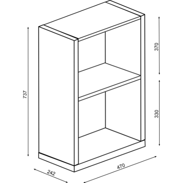 Armoire de bureau Bo0 - pin/blanc - Image 2