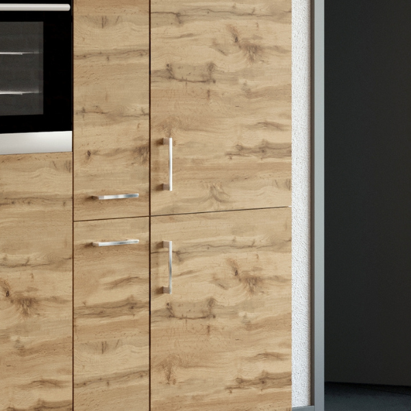 Armoire de cuisine pour réfrigérateur et congélateur - chêne - Image 3