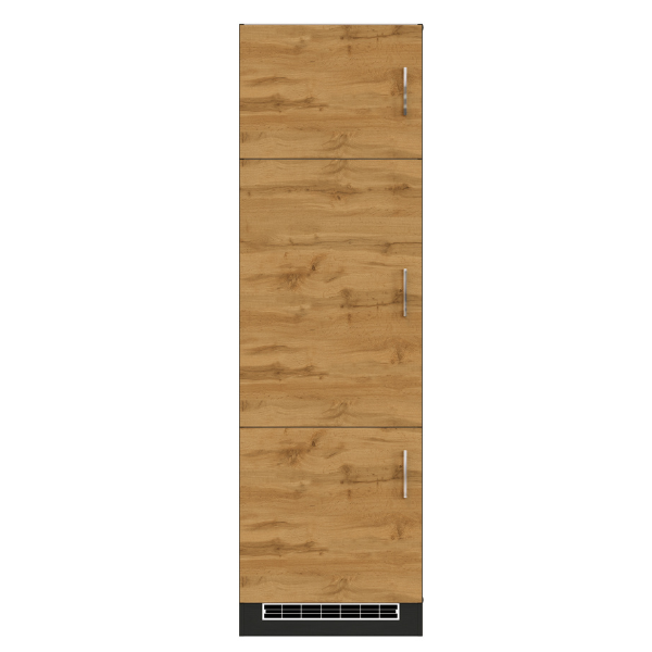 Armoire de cuisine pour réfrigérateur Sorrella 60cm 3 portes - chêne/graphite - Image 7