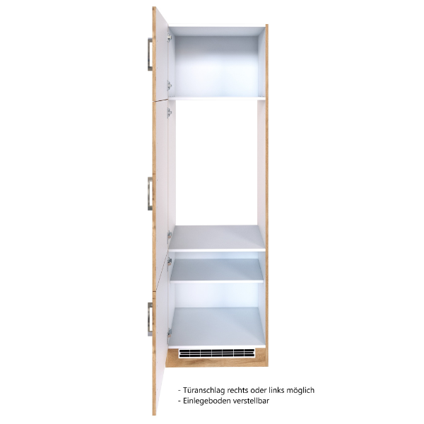 Armoire de cuisine pour réfrigérateur Sorrella 60cm 3 portes - chêne - Image 7