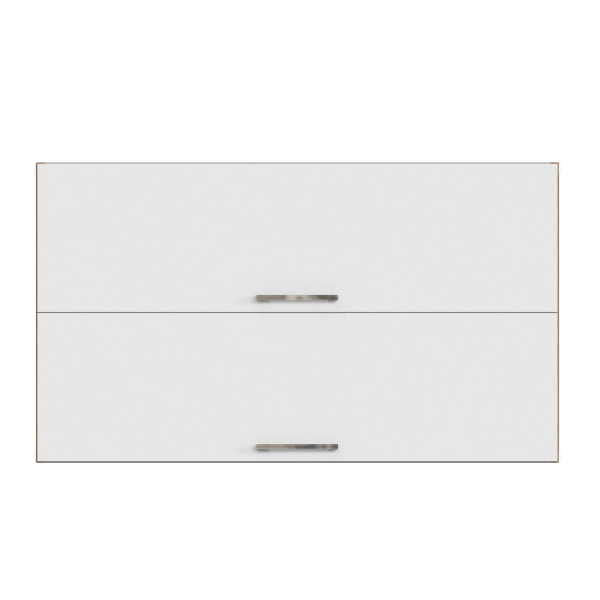 Armoire de cuisine Sorrella 100cm avec 2 portes pliantes - blanc/chêne - Image 8