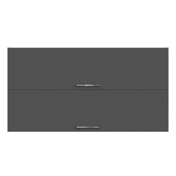 Armoire de cuisine Sorrella 110cm avec 2 portes pliantes - anthracite/chêne - Image 8