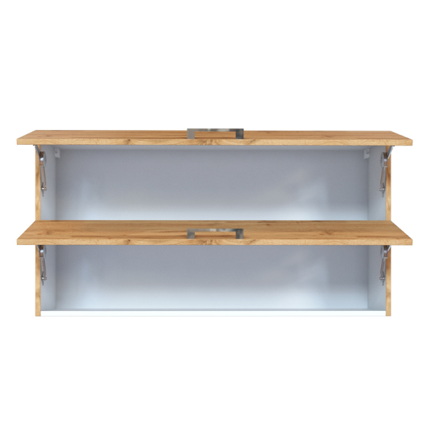 Armoire de cuisine Sorrella 110cm avec 2 portes pliantes - chêne - Image 7