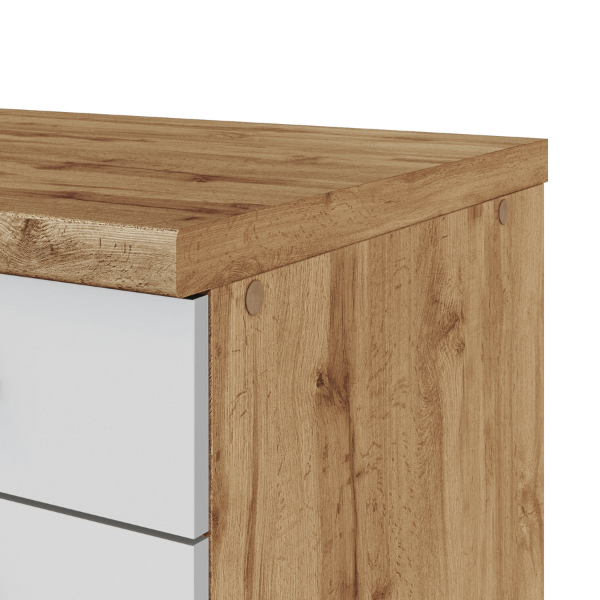 Armoire de cuisine Sorrella 50cm 1 porte & 1 tiroir - blanc/chêne - Image 6