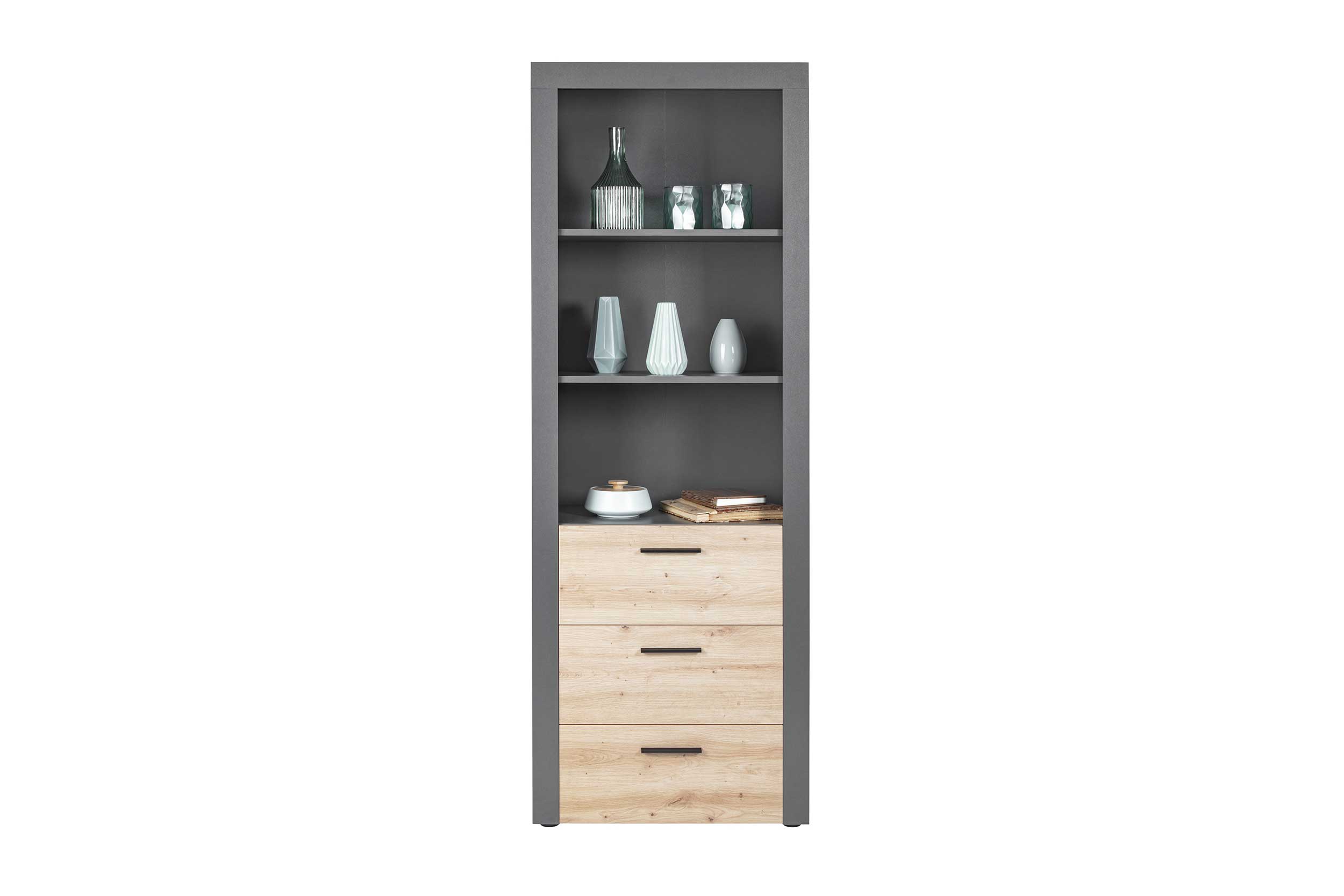 Armoire de rangement Corva 70cm 3 tiroirs - décor chêne - Image 5