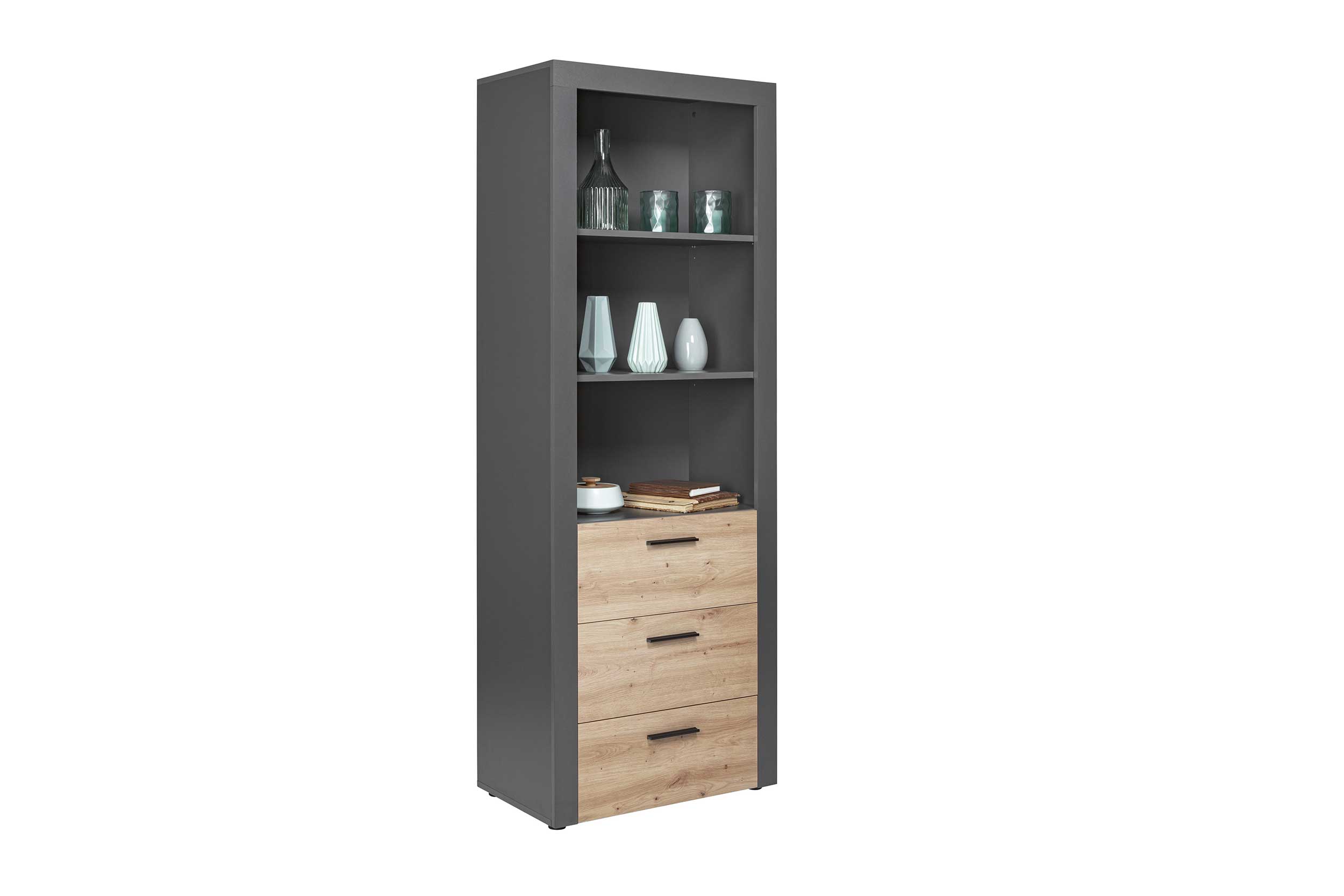 Armoire de rangement Corva 70cm 3 tiroirs - décor chêne - Image 9