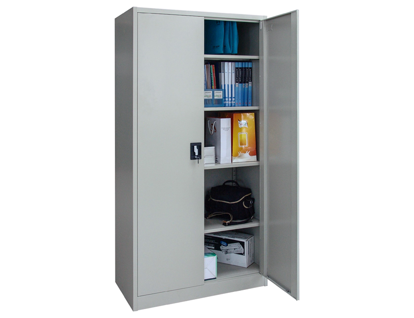 Armoire de rangement Meino 2 portes L80xH180 - gris - Image 5