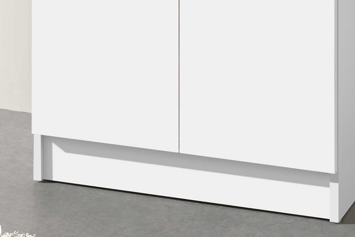 Armoire de rangement Ray 60cm à 2 portes et 4 tablettes - blanc - Image 3