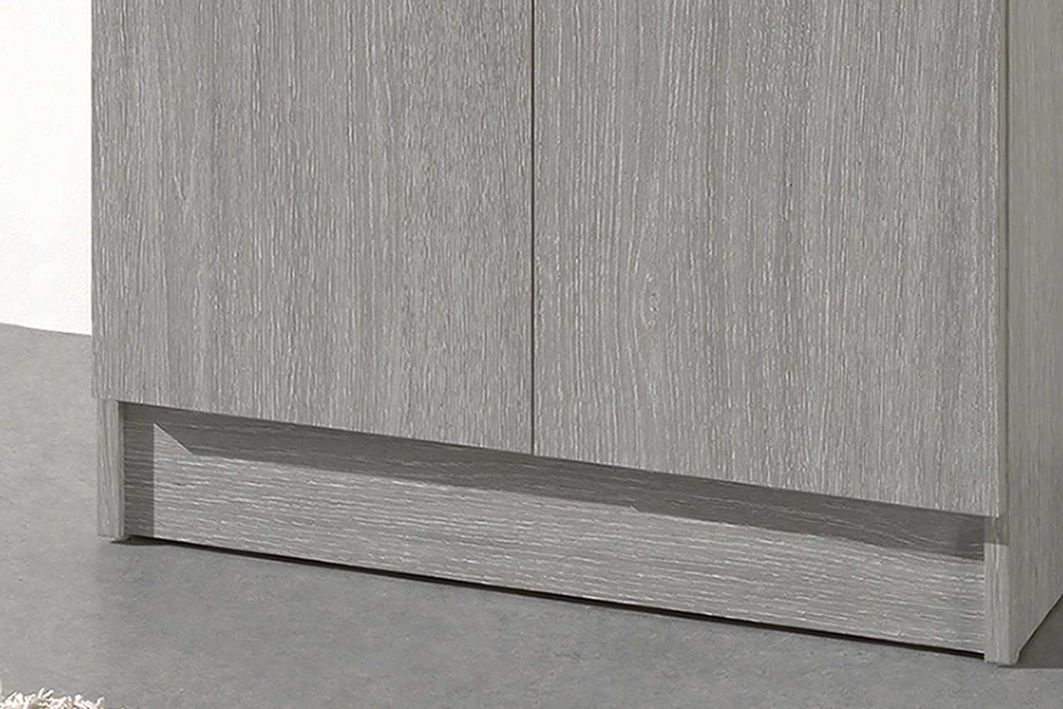 Armoire de rangement Ray 60cm à 2 portes et 4 tablettes - chêne gris - Image 3