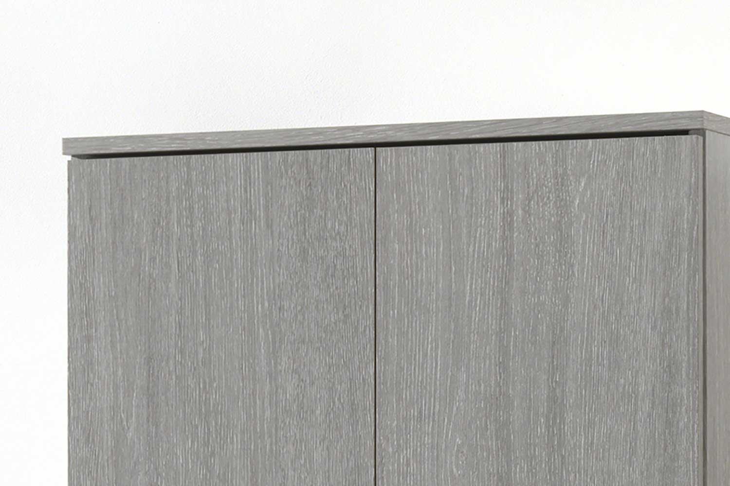 Armoire de rangement Ray 60cm à 2 portes et 4 tablettes - chêne gris - Image 6