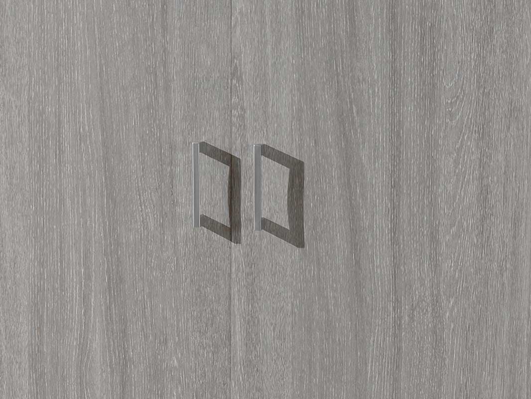 Armoire de rangement Ray 80cm à 2 portes et 4 tablettes - chêne gris - Image 3