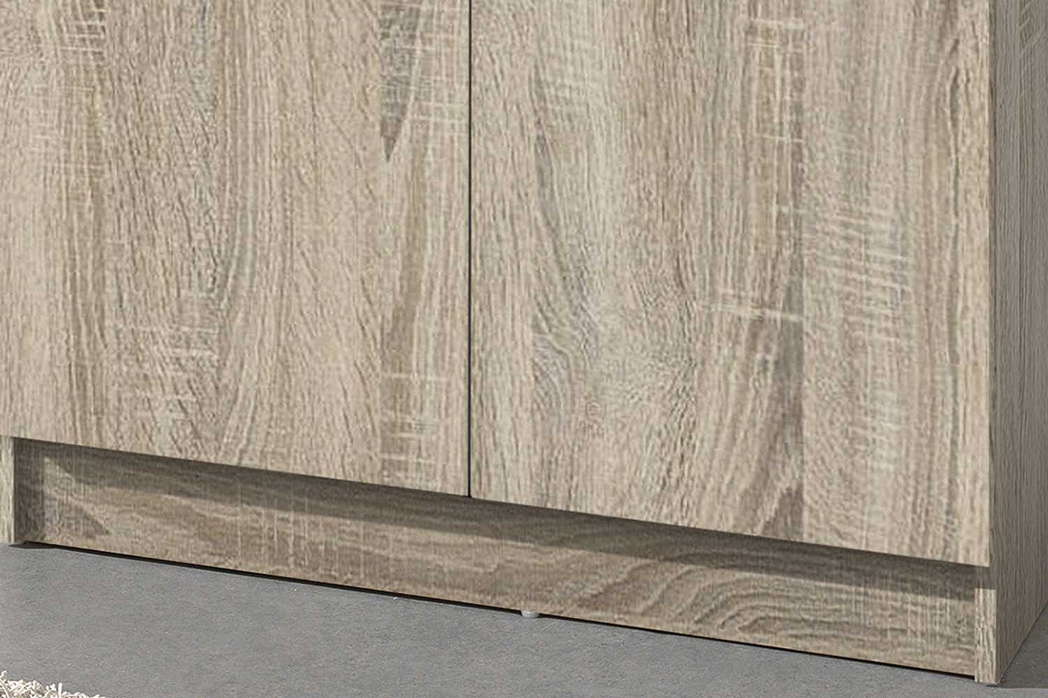 Armoire de rangement Ray 80cm à 2 portes et 4 tablettes - chêne sonoma - Image 3