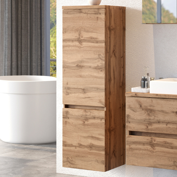 Armoire de salle de bain Pisca 2 portes - chêne