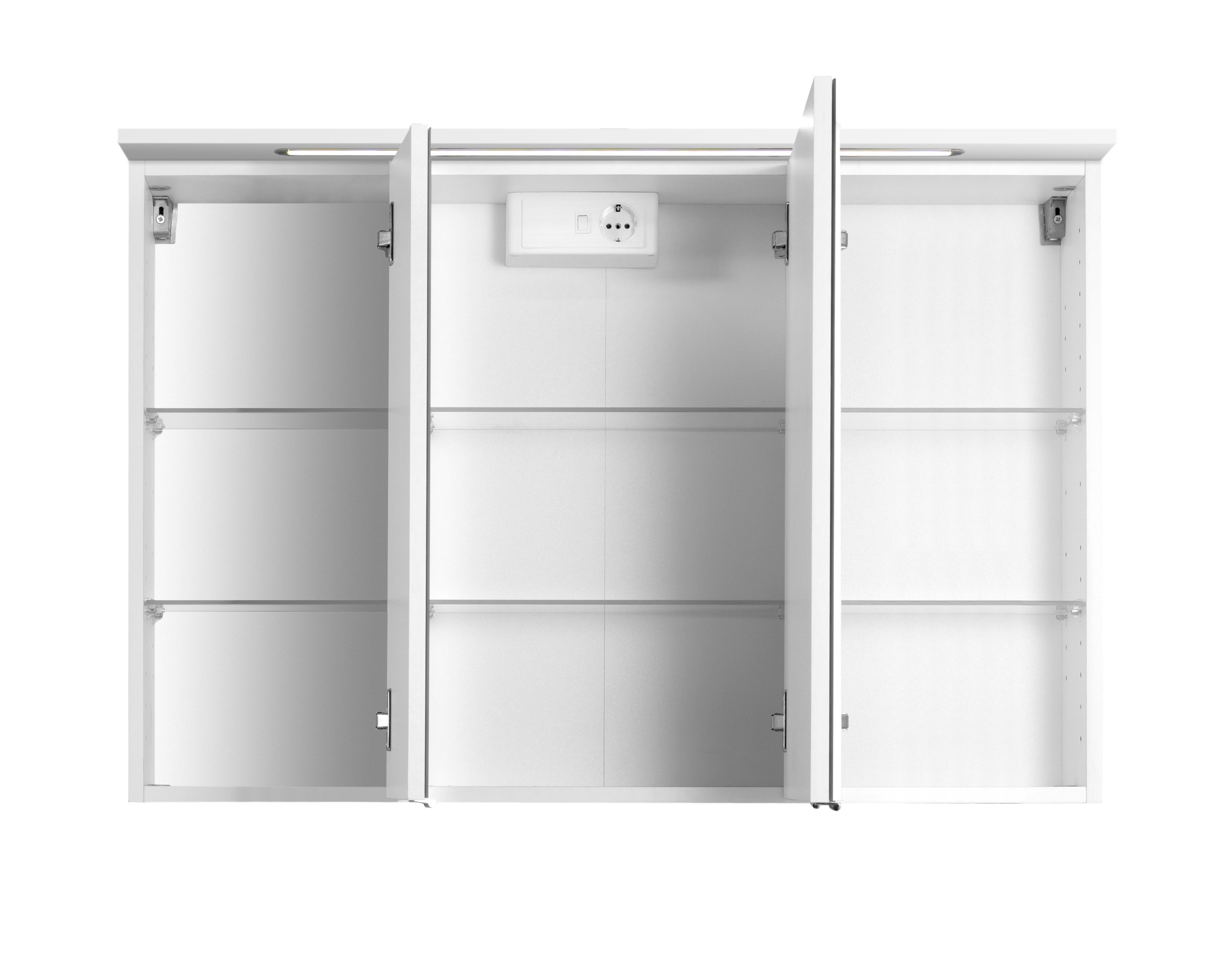 Armoire de toilette Bobbi 100cm modèle 1 3 portes & eclairage LED - blanc - Image 8