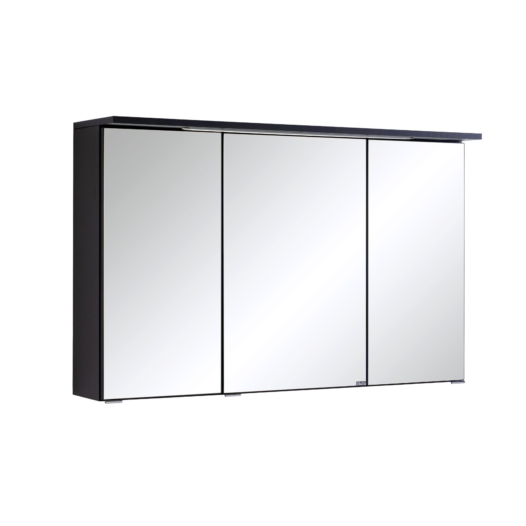Armoire de toilette Bobbi 100cm modèle 1 3 portes & eclairage LED - graphite